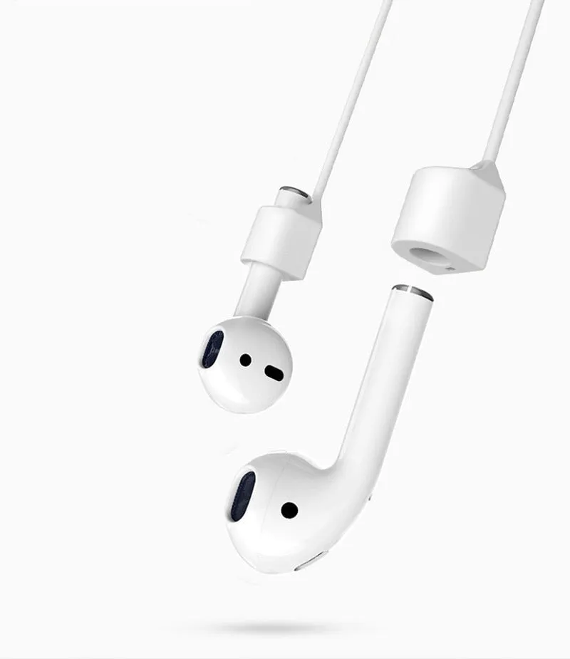 Anti-Lost Silicone Earphone Rope Holder Cable For Apple iphone X 8 7 AirPods Neck Strap Cord String