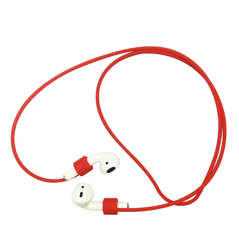 Anti-Lost Silicone Earphone Rope Holder Cable For Apple iphone X 8 7 AirPods Neck Strap Cord String