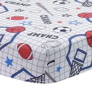 Baby Sports Cotton Fitted Crib Sheet