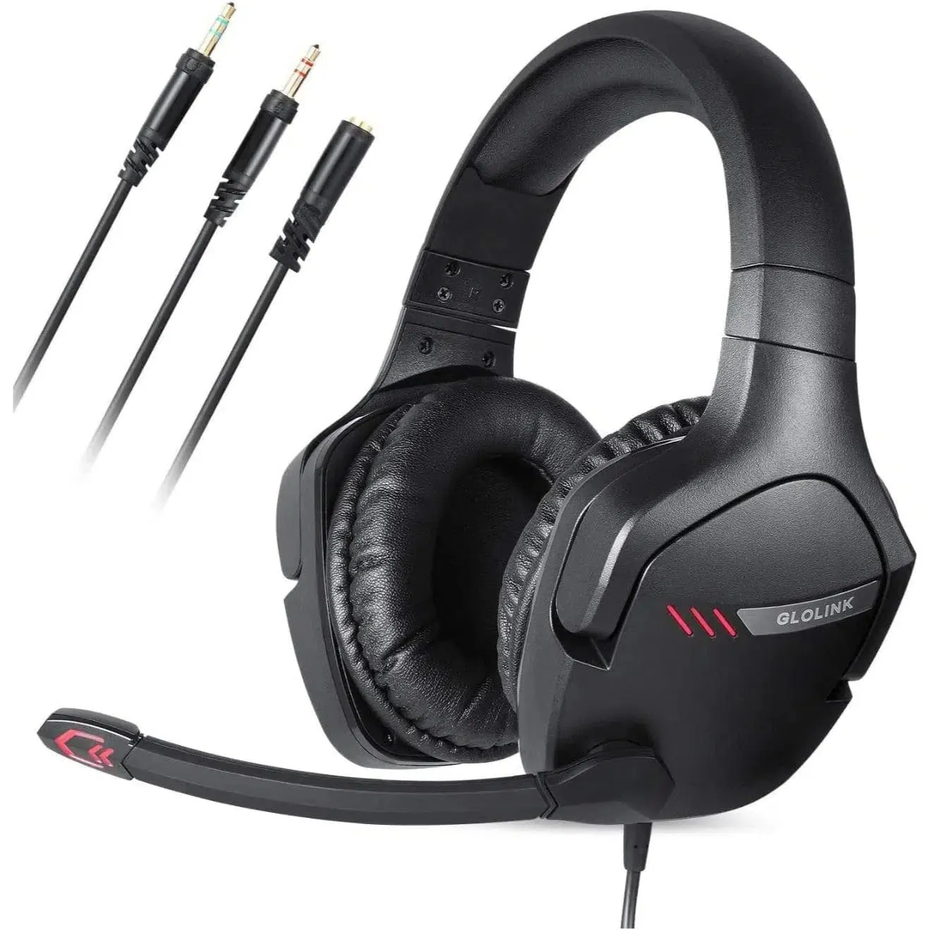 Black Stinger Wired Gaming Headset (Black) - GLOLINK