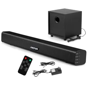 Fresh Fab Finds Wireless Soundbar with Subwoofer 2.1CH Audio Speaker For TV Aux USB Reading Soundbar Subwoofer Surround Sound Speaker System  Theater