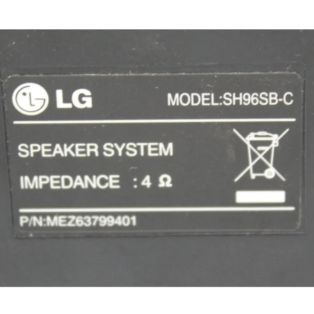 LG SH96SB-C 4 Ohm Premium Home Theater Center Speaker - Excellent Condition, Foreign Used