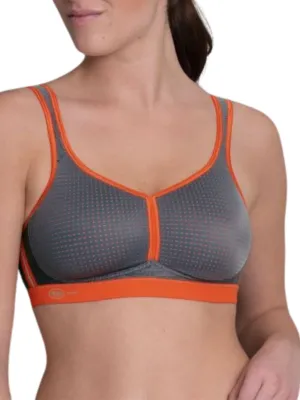 Performance Sports Bra - Anthracite/Fiesta