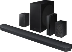 SAMSUNG 9.1.4ch Soundbar with Wireless Dolby Atmos, Q-Symphony, Active voice amplifier, Game Mode Pro, Built-in voice assistant HW-Q910D/ZC- Open Box (10/10 Condtion)