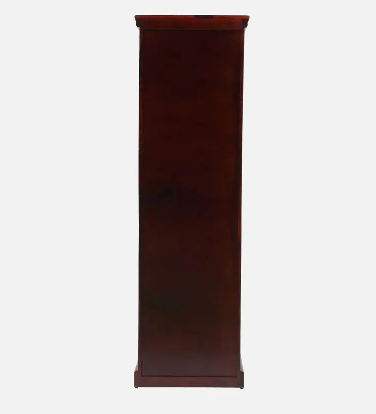 Solid Hard Wood Sheesham Wood Bar Unit In Honey Oak Finish